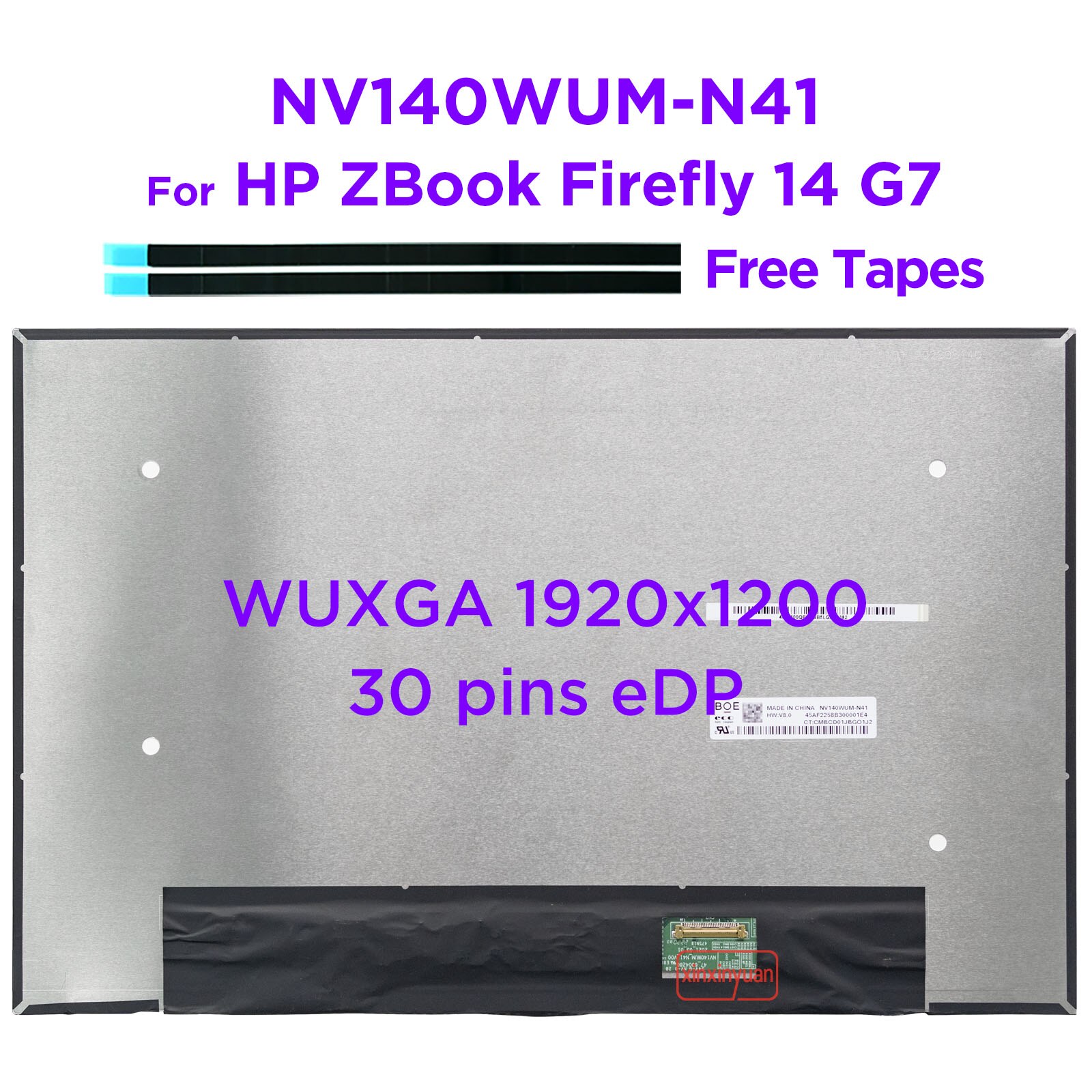 14.0 ġ Ʈ LCD ȭ NV140WUM-N41 HP ZBook Firefly 14 G7 WUXGA 1920x1200  ġ Ʈ ÷ г 30  eDP